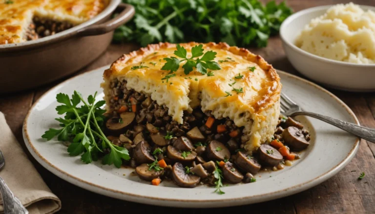 hachis parmentier végétarien champignons